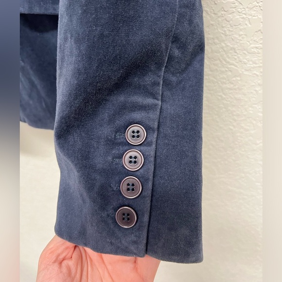 *New York & Co. Women’s Vintage Velvety Blazer Jacket Blue Size 10 - Picture 6 of 10
